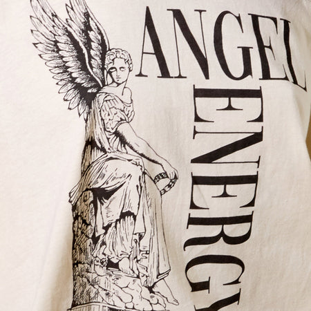 Cocoon Tee in Stone 'Angel Energy'