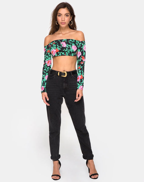 Coga Crop Top in Flower Fling