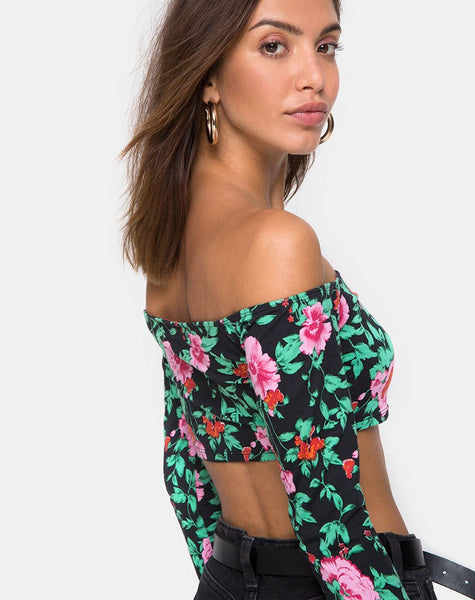 Coga Crop Top in Flower Fling