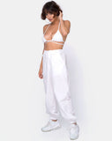 Cogi Top in Matte Fishcale Sequin White