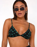 Colesto Bralet in Hidden Charm Black and Peppermint