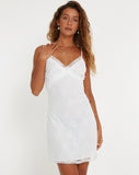 image of Coline Mini Dress in Lace Ivory