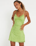 image of Coline Mini Dress in Lace Lime