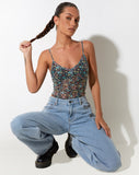 image of Conchita Crop Top in Folk Floral