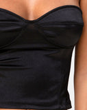 Corala Corset Top in Black