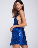 Corine Slip Dress in Cobalt