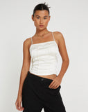 Image of Cosey Top in Satin Ivory