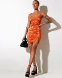 Image of Coti Bodycon Dress in Rose Flock Tangerine