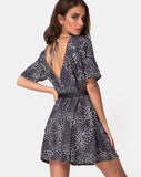 Crosena Swing Dress in Rar Leopard Grey