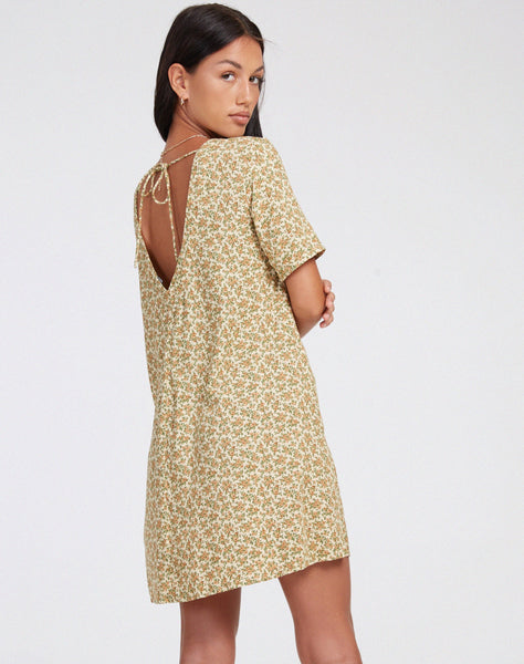 image of Crosena Mini Dress in Washed Ditsy