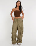 image of Cuties Wide Leg Trouser in Silver Gold