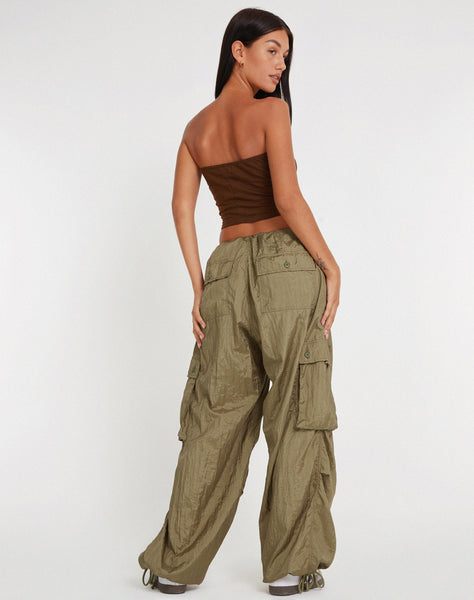 image of Cuties Wide Leg Trouser in Silver Gold