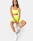 Cycle Short in Neon Yellow