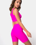 Cycle Short in Neon Pink