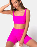 Cycle Short in Neon Pink