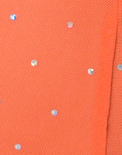 Bike Short in Crystal Net Orange