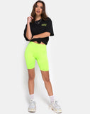 Bike Short in Fluro Green