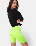 Bike Short in Fluro Green