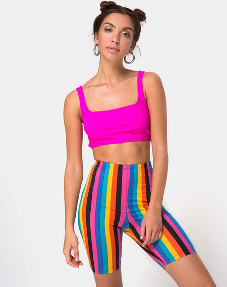 Cycle Short in Neon Pink