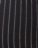 Cycle Short in Pinstripe Black