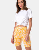 Cycle Short in Sunkissed Floral Yellow