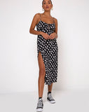 Cypress Midi Dress in 90's Daisy Black and White