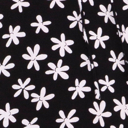 Cypress Midi Dress in 90's Daisy Black and White