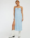 Image of Cypress Midi Dress in Ditsy Rose Blue