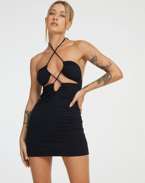 image of Cyra Cutout Dress in Black