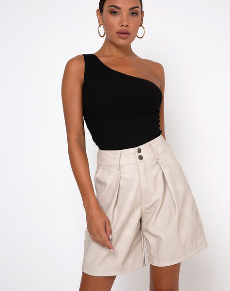 Dab Highwaisted Short in Pu Stone