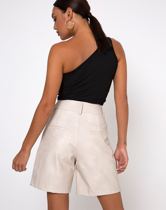 Dab Highwaisted Short in Pu Stone