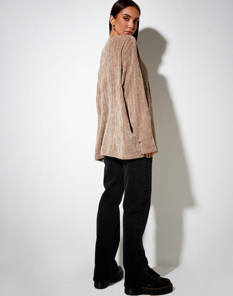 Image of Dad Jumper in Chenille Taupe