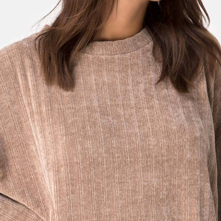 Dad Jumper in Chenille Tan