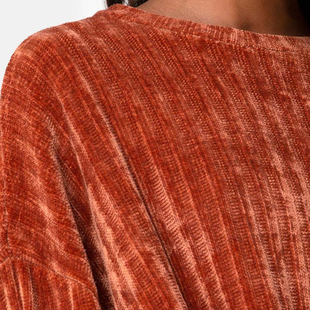 Dad Jumper in Chenille Rust