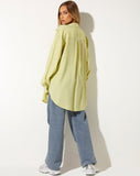 Image of Dael Oversized Shirt in Crinkle Sage