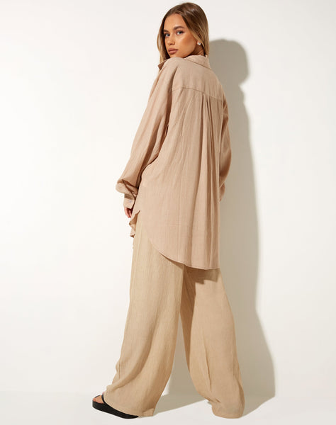 Image of Obeli Trouser in Crinkle Tan