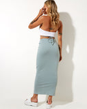 Image of Dajio Midi Skirt in Blue Surf