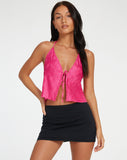 image of Dama Crop Top in Hot Pink