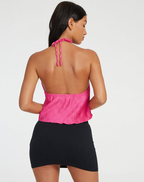 image of Dama Crop Top in Hot Pink