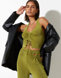 image of Dapa Crop Top in Crepe Lime