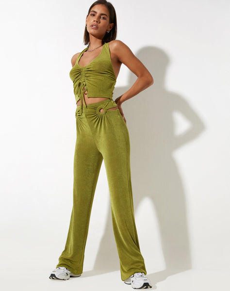 image of Dapa Crop Top in Crepe Lime