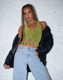 image of Dapa Crop Top in Crepe Lime