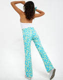 Image of Motel X Barbara Kristoffersen Zoven Flare Trouser in Retro Daisy Blue