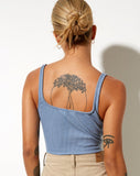 Image of Darau Crop Top in Rib Powder Blue