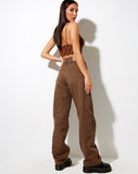 Daria Crop Top in Brown Angel Energy Flock