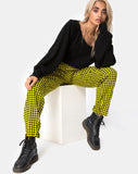 Dastan Trouser in Medium Gingham Yellow