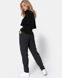 Dastan Trouser in Pinstripe Black