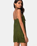 Datista Slip Dress in Cheetah Khaki