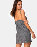 Image of Datista Slip Dress in Ditsy Leopard Grey