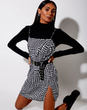 Datista Slip Dress in Wavey Dogtooth